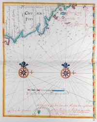 Karte eines sehr kleinen Teils der Küste Chinas