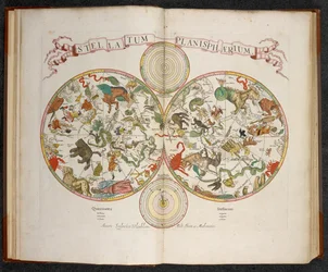 Stellatum Planisphaerium, Ein Planisphäre mit Tierkreiszeichen