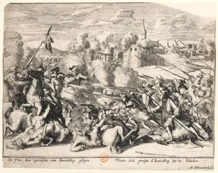 Sieg der Garnison von Enniskillen über die Iren 1689, ca. 1691
