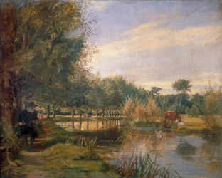 Izaak Walton beim Angeln, 1850