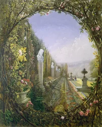 Das Spalierfenster, Trentham Hall Gardens, aus 