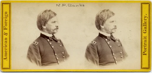 Nathaniel Prentice Banks (1816-94), amerikanischer Politiker und General der Unionsarmee (Stereo-Foto)