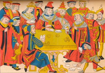 Könige und Adlige beim Kartenspiel, 15. Jahrhundert, 1849
