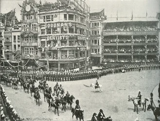 Lord Roberts beaufsichtigt die Vorbereitungen im St. Pauls Churchyard, 1897