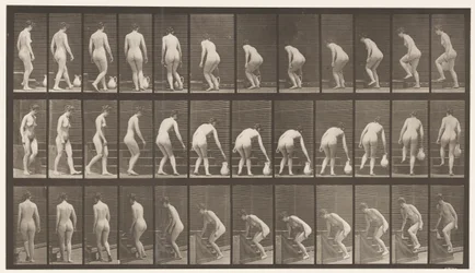 Tafel 108. Drehen zum Treppensteigen, Bücken, einen Krug heben, 1872-1885