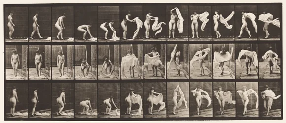 Tafel 419. Toilette, Bücken, Umhang über die Schultern werfen
