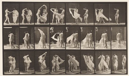 Tafel 429. Toilette; Zwei Modelle, 1 entkleidet sich, 1872-1885