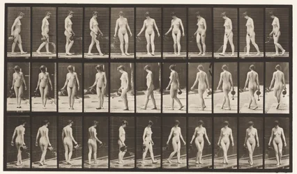Tafel 51. Gehen und sich umdrehen, Gießkanne benutzen, 1872-1885