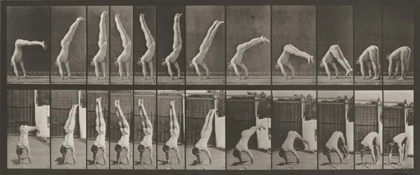 Tafel Nummer 371. Akrobat, vertikaler "Press Up", 1887