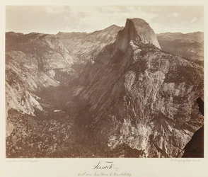 Tissack, South Dome vom Glacier Point, Yosemite Valley Nr. 73, ca. 1872 (Mammutplatten-Albuminabzug)