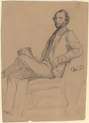 Sitzende Studie von M.D.