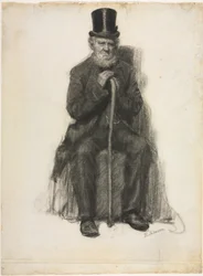 Studie eines alten Mannes (möglicherweise eine Studie für das Porträt von Peter Folger), ca. 1886