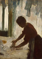 Eine Frau beim Bügeln, 1873
