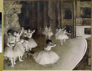 Ballettprobe auf der Bühne