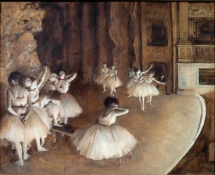 Ballettprobe auf der Bühne