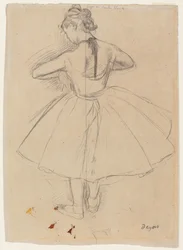 Tänzerin stehend, Rückansicht; Danseuse debout, vue de dos, 1872-1873