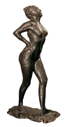 Tänzerin in Ruhe, Skulptur von Edgar Degas, ca. 1882-95