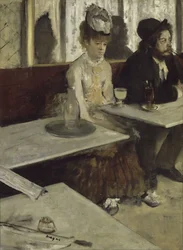 In einem Café, auch genannt der Absinth