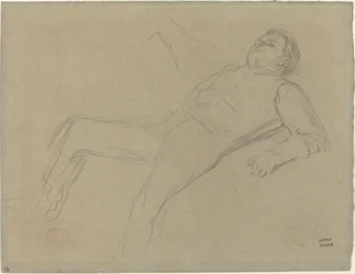 Gestürzter Jockey (Studie für "Szene vom Hindernisrennen: Der gestürzte Jockey")