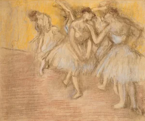 Fünf Tänzer auf der Bühne, ca. 1906-08