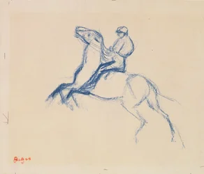 Jockey auf Pferd