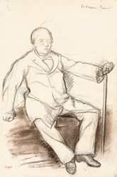 Jules Perrot, Studie für Der Tänzer Perrot, sitzend, ca. 1880
