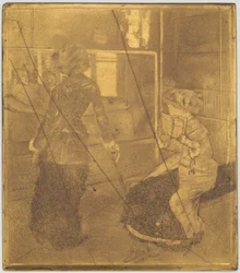 Mary Cassatt im Louvre: Die etruskische Galerie [Kupferplatte]