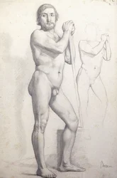 Stehender nackter Mann, ca. 1856