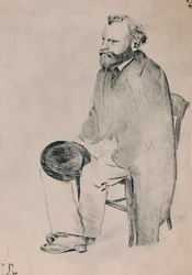 Porträt von Manet sitzend, ca. 1865, 1946