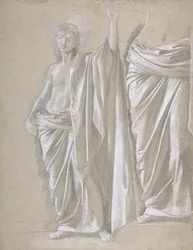 Studie einer drapierten Figur, 1857-58