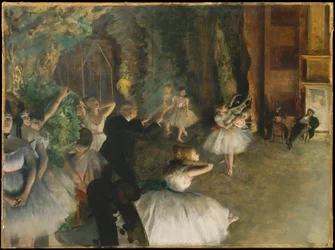 Die Probe des Balletts auf der Bühne