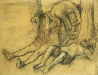 Drei Badende unter einem Baum, ca. 1894