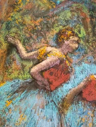 Drei Tänzerinnen (blaue Röcke, rote Korsagen) (Detail)
