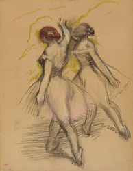 Zwei Tänzerinnen; Deux danseuses evoluant, ca. 1889