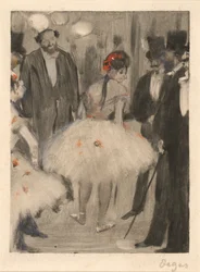 Virginie wird bewundert, während der Marquis Cavalcanti zusieht, ca. 1880-83