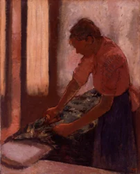 Bügelnde Frau
