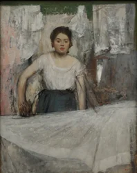 Bügelnde Frau