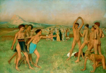 Junge Spartaner beim Üben, um 1860
