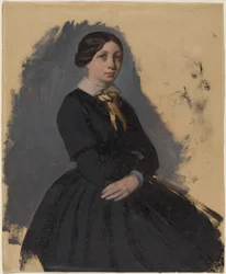 Junge Frau in Schwarz, 1861-5
