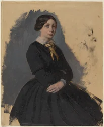 Junge Frau in Schwarz, 1861-1865.