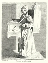 Drehorgelspieler (Gravur)