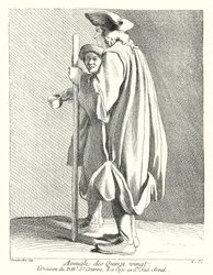 Blinder Mann aus dem Quinze-Vingts Hospital (Gravur)