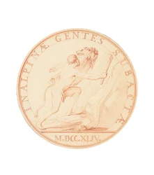 Herkules bewaffnet mit einer Keule, kurz vor dem Überqueren der Alpen, 1744
