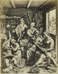 Fotoreproduktion des Stichs Les bulles de savon von Hieronymus Wierix