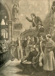 Wahlversammlung in Irland, 1826, um 1890