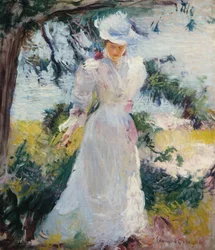 Meine Frau Emeline im Garten