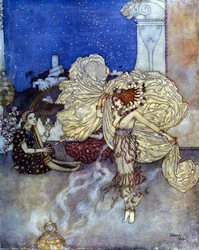 Prinzessin Salome, jüdische Prinzessin. Illustration von Edmund (Edmond) Dulac (1882-1953)