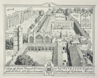 Das College of St Mary de Winton oder New College, 1928