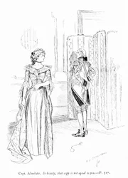 Illustration für Sheridans Die Rivalen (Gravur)