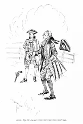 Illustration für Sheridans Die Rivalen (Gravur)